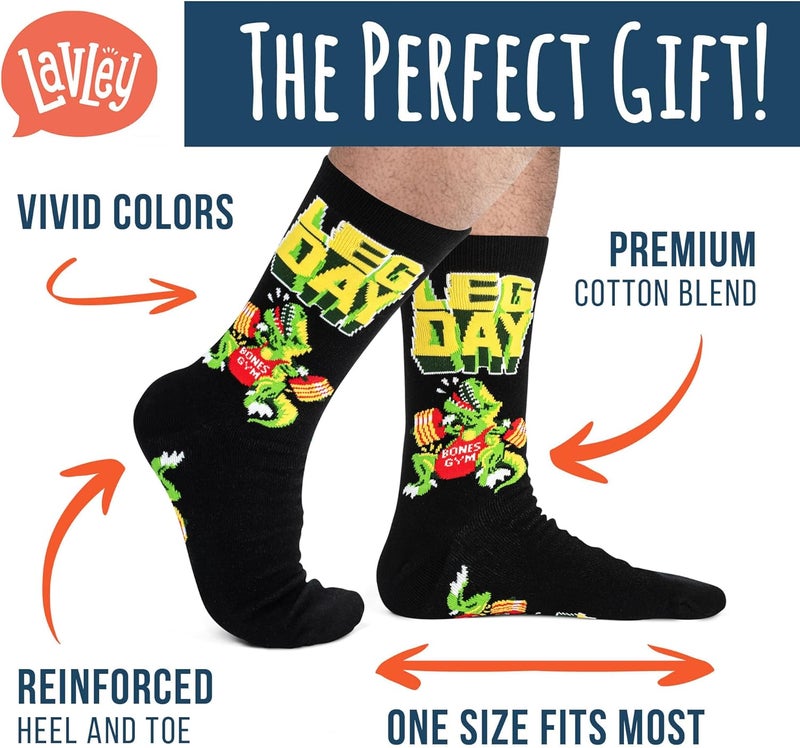 Lavley Funny Socks for Sports Fans and Players - Cool Novelty Gifts for Men, Women, & Teens - Image 2
